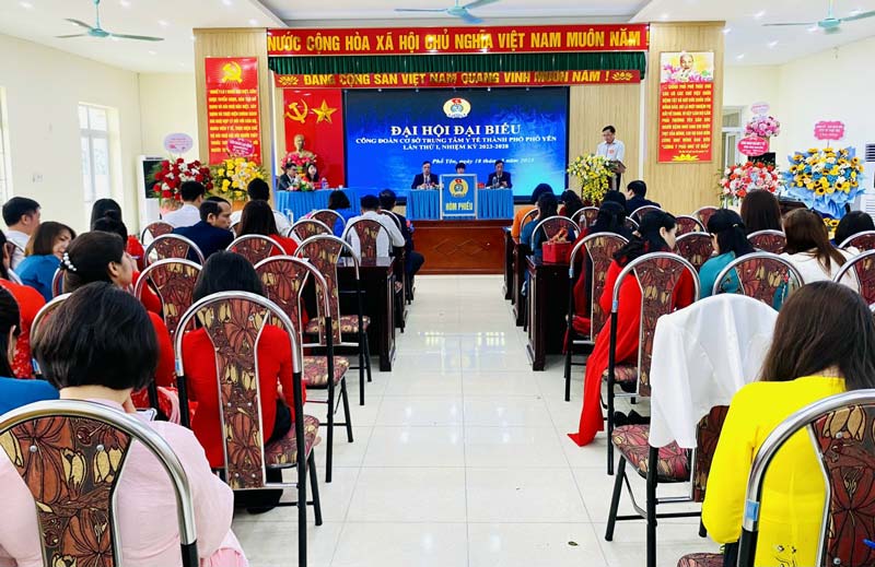 Quang cảnh Đại hội Công đoàn cơ sở Trung tâm Y tế thành phố Phổ Yên