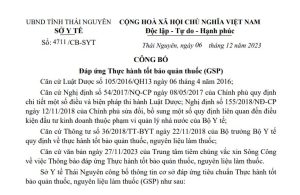 Công bố GSP. Vắc xin Sông Công