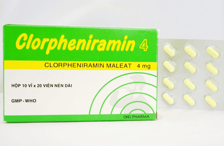 Chlorpheniramine thuốc nhóm thuốc kháng histamin chặn phản ứng viêm