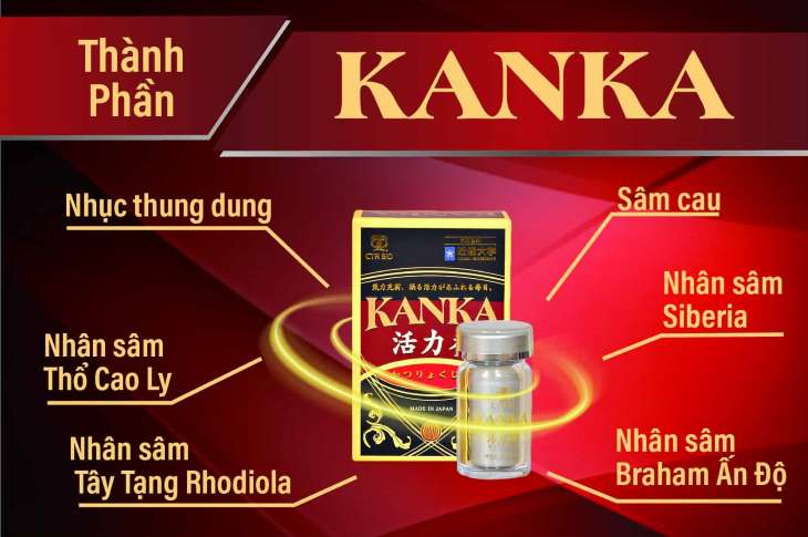 Kanka được chiết xuất từ 100% thảo dược tự nhiên, chủ yếu là các loại sâm quý hiếm